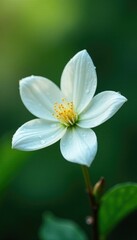 Droplets cling to delicate white jasmine petals, Nature, Flowers, Bloom