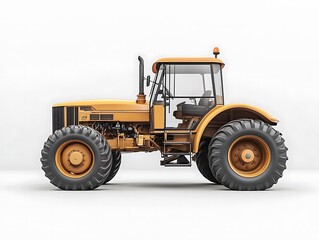 Fototapeta premium Orange tractor, studio shot, farming