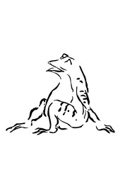 鳥獣戯画のカエル