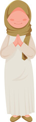 Muslim with Shake Hand Character Illustration