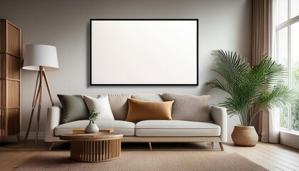 Vintage Chic Living Room Interior MockUp Frame Showcasing Tactile Textures and Rich Colors, Creating an Inviting and Warm Atmosphere for Modern Spaces.