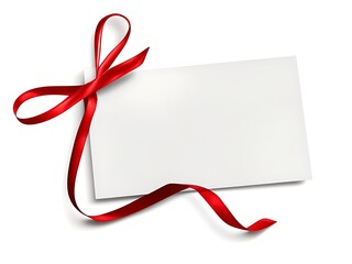 gift tag with red ribbon bow card note chirstmas celebration greeting