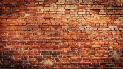 A Rustic Weathered Brick Wall Texture Displaying Aged Brickwork With Variations in Color and Tone