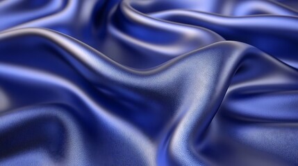 Obraz premium Blue silk fabric waves, elegant drape