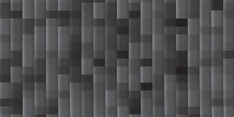 Polished Semigloss Wall background with tiles. Triangular tile Wallpaper with 3D  Black blocks. 3D Render simple modern abstract design