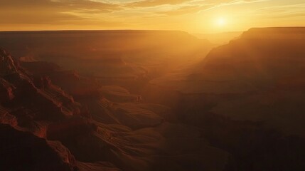 Naklejka premium Grand Canyon Sunset Aerial View