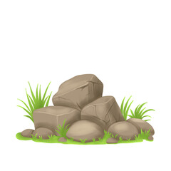 grass and stones illustration 