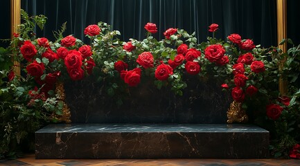 Fototapeta premium Bouquet of quality red roses