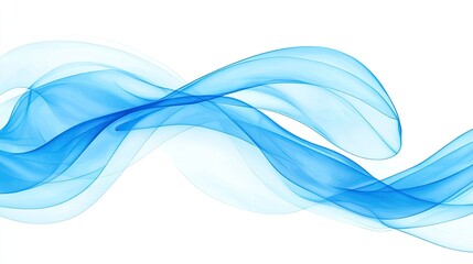 Soft Blue Waves on a White Background for Creative Projects
