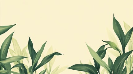 Fototapeta premium Lush Green Leaves on Soft Background for Nature Inspired Designs