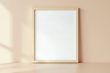 A soft, pastel-toned photo of a blank menu board on a pastel beige wall with copy space