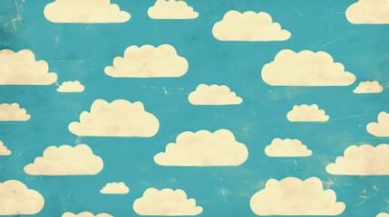 Vintage - Infused: Retro Sky Patterns Unveiled on Aged Paper