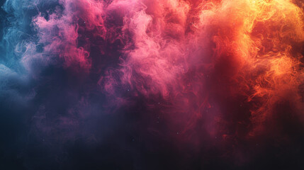 Colorful Smoke Abstract Dark Background.