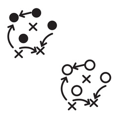 Soccer game strategy and tactic plan  vector icon. vector illustration . EPS 10/AI