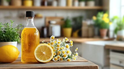 Kitchen Lemon-Chamomile Oil Bottle