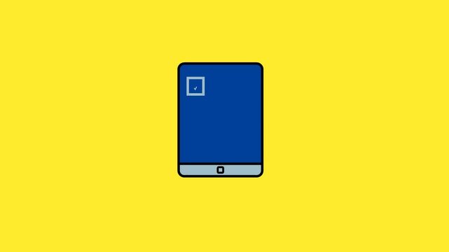 Animation tablet with task on screen for your tech footage. Animation of completed and uncompleted tasks on the tablet. Tablet Animation