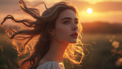 As sun sets below horizon ocean's tranquil atmosphere is enhanced by soothing sound of gentle waves caressing shore