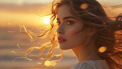 As sun sets below horizon ocean's tranquil atmosphere is enhanced by soothing sound of gentle waves caressing shore