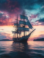 Sailboat on calm waters