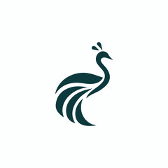 Minimalist Peacock Logo