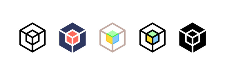 Blockchain Multistyle Icon Set