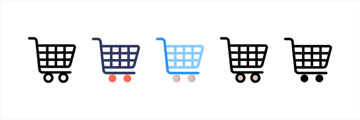 Shopping Cart Multistyle Icon Set