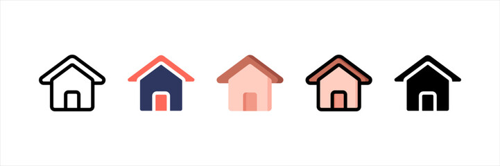 House Multistyle Icon Set