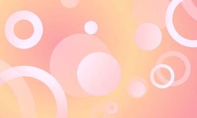 Soft Blend of Peach and Pink Gradient with Translucent Circular Overlays, Creating a Calm and Dreamy Abstract Background