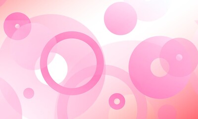 Soft Pink Gradient Background with Translucent Overlapping Circles Creating a Delicate and Harmonious Visual Texture
