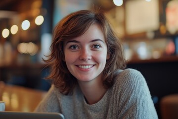 Woman Working on Laptop