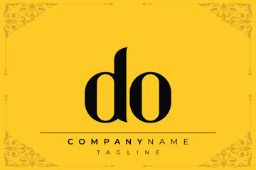 DO Lowercase Letter Initial Logo Design Template Vector Illustration. Letter D and O abstract luxury logo