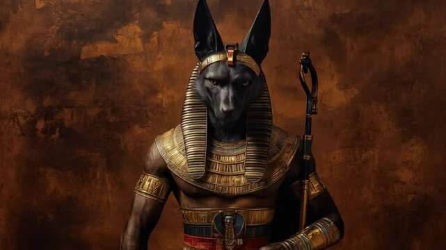 Anubis, the ancient Egyptian god, guided souls to the afterlife, protecting them with his wisdom.