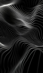 Striking Abstract Black and White Wavy Lines Background for Modern and Elegant Design