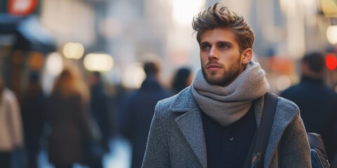 Fototapeta premium Man with scarf