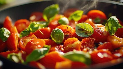 Tomato Basil Pan Close Up