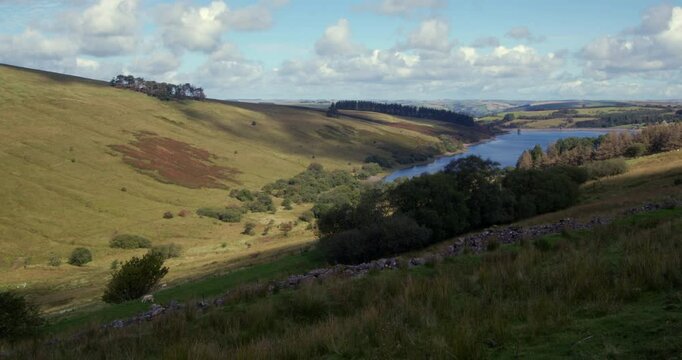 Extra wide shot of Cray Reservoir in the Brecon Beacons