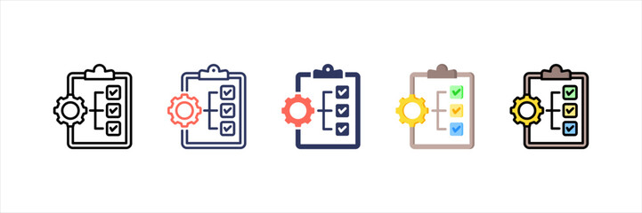 Project Plan Multistyle Icon Set