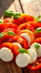 Caprese. Tomato and mozzarella cheese