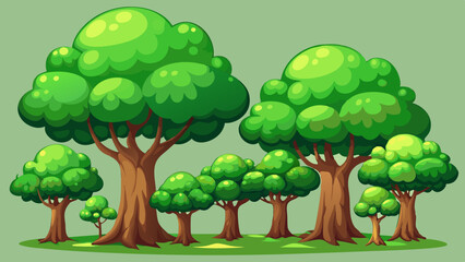 vector illustration of a green tree