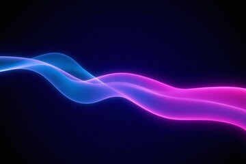 Fototapeta premium Abstract art dark background wave shape curved lines different colors