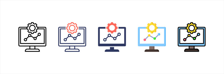 Analytics Multistyle Icon Set