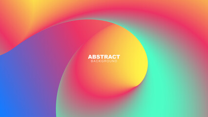 Abstract Fluid Waves Background in Vibrant Gradient Colors, Colorful Abstract Gradient vector illustration