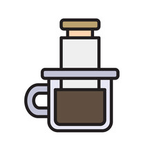 Coffee Brewing Filled Line Icon