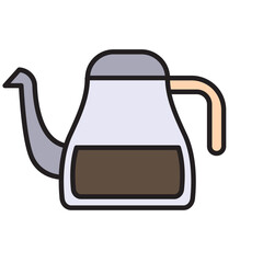Coffee Kettle Filled Line Icon