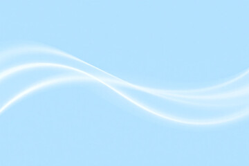 Abstract background with light blue color and curved wavy shape of lines