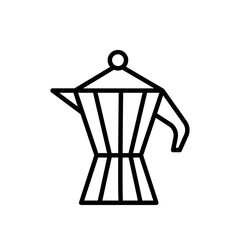 Moka Pot Coffee Maker Outline Icon