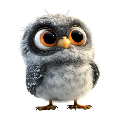 Naklejka premium owl on white background