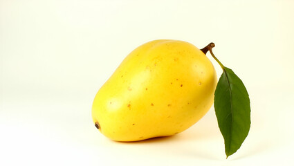 Title: A Vibrant Solely Lit Ripened Yellow Mango

