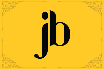 Fototapeta premium JB Lowercase Letter Initial Logo Design Template Vector Illustration. Letter J and B abstract luxury logo