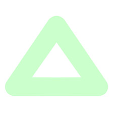 green triangle line art particle